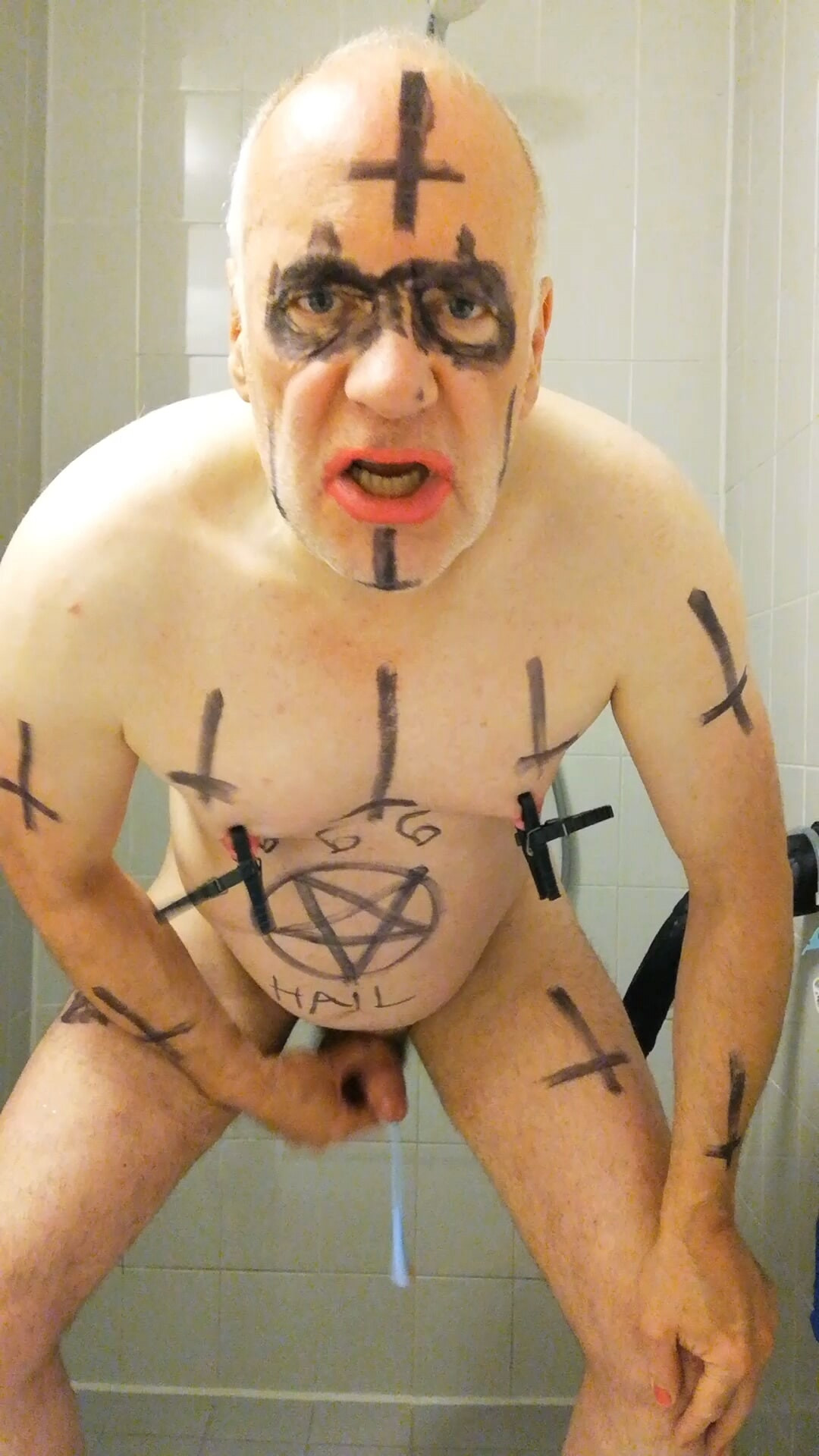 Satan slave takes a delicious urine enema