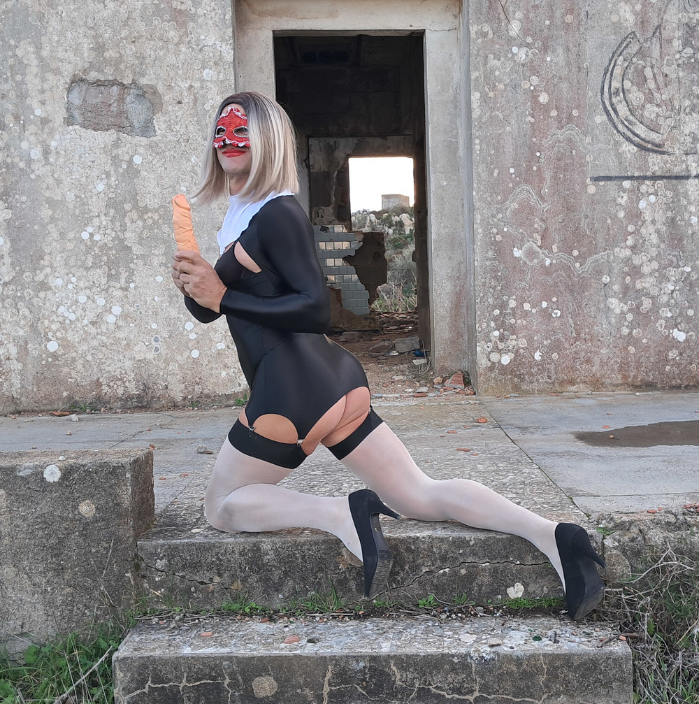 Kinky Perverted Nun in Nylon Stockings and High Heels #49