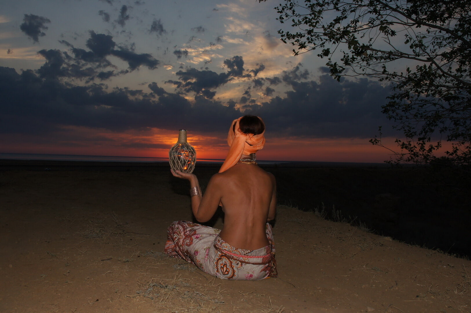 With a jug in the sunsetting sun #29