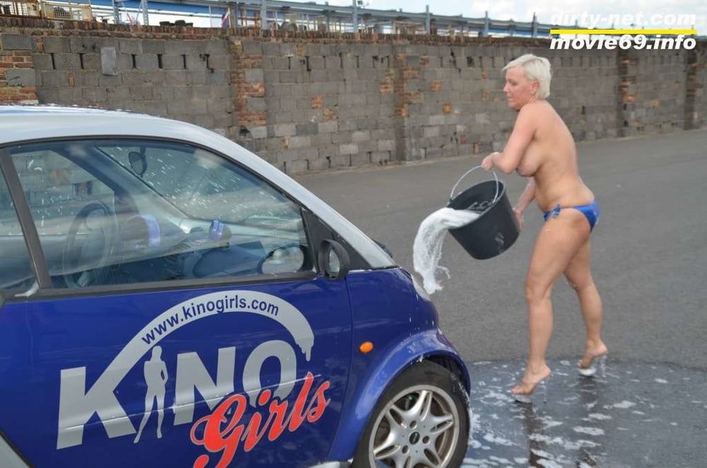 Jill Summer at the carwash in a bikini and topless #37