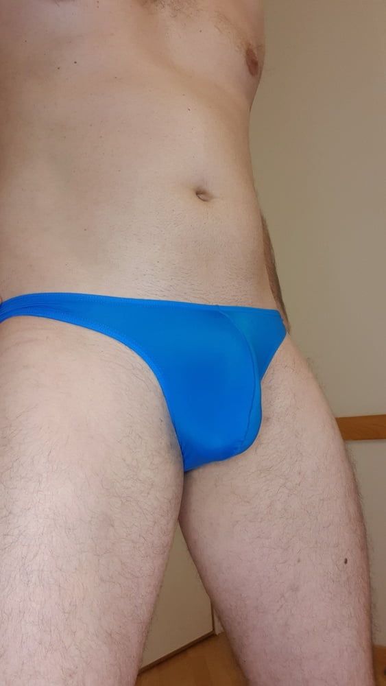 Blue briefs bulging  #4