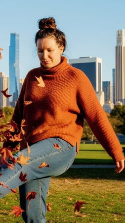 I posed in orange sweaters and nude for my 61f Arab mistress