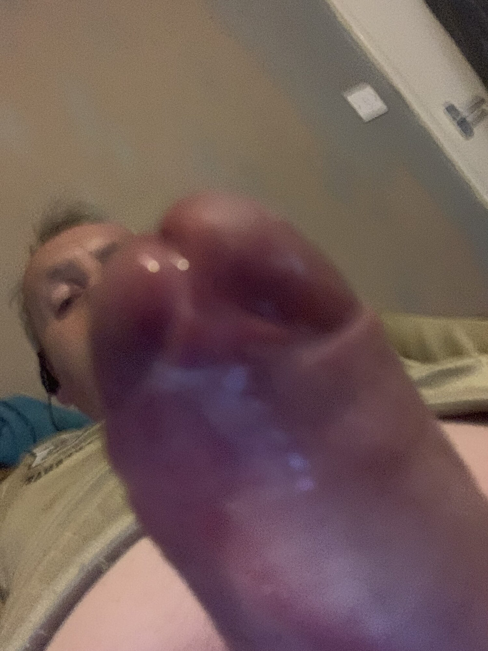 Hard wet uncut cumin cock #6