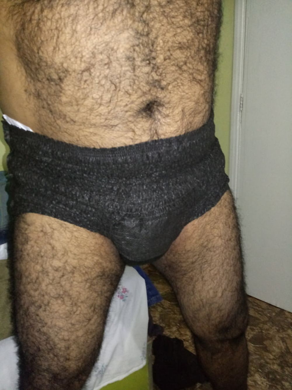 USING BLACK DIAPERS IN THE HOTEL  #8