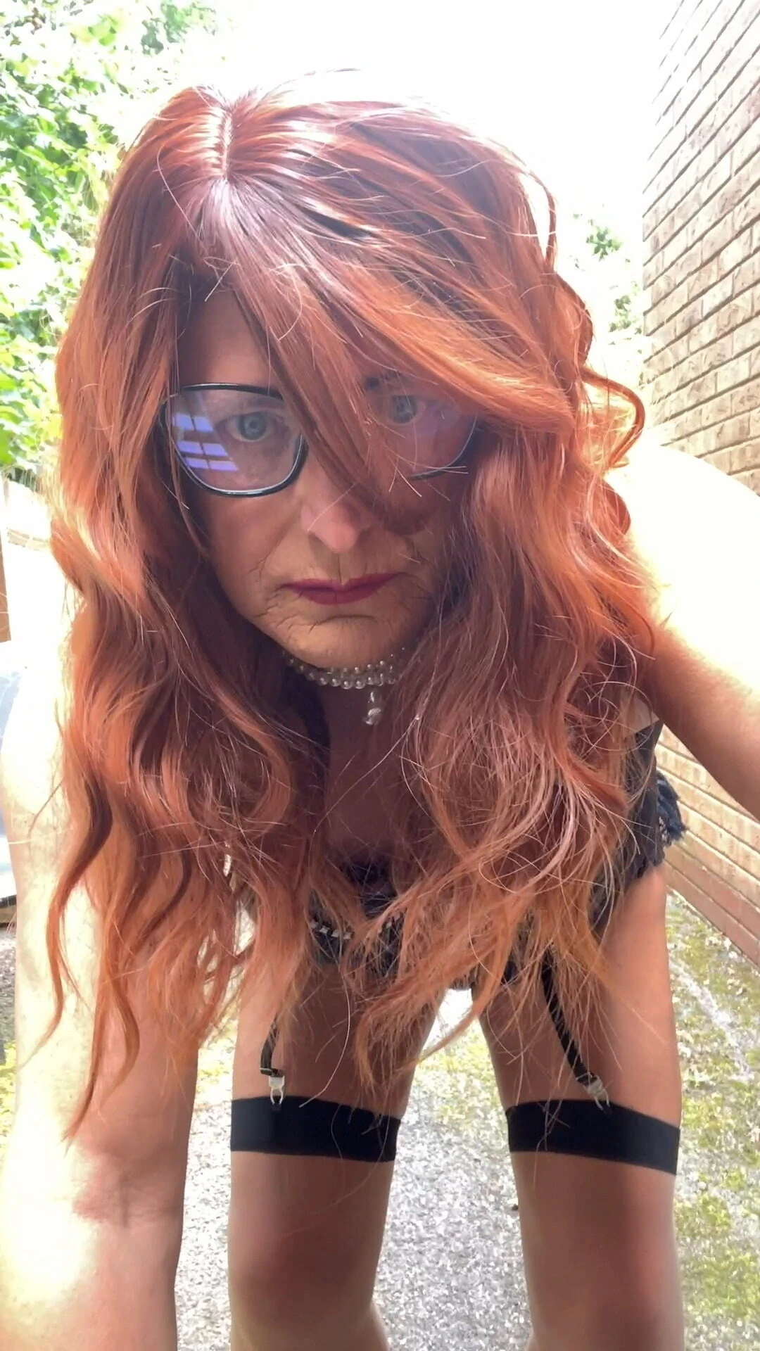 Amateur crossdresser Kellycd2022 sexy milf in black bodysuit #43