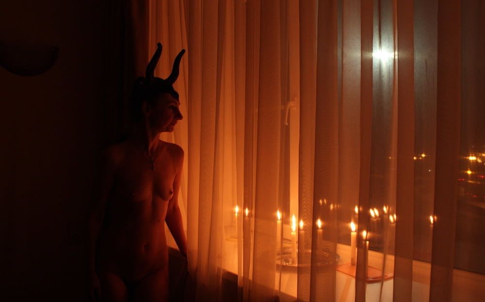 Naked Maleficent with Candles #9