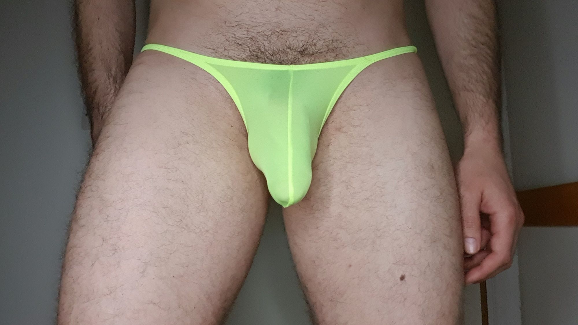 Oiled Bulge in yellow briefs #16