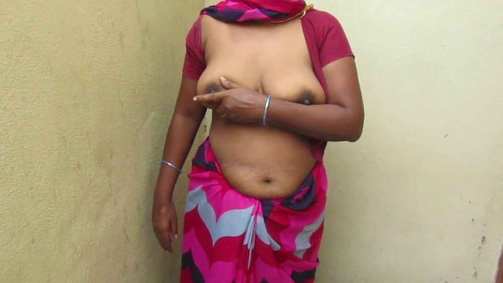 tamil aunty standing to show her boobs  very hot #18