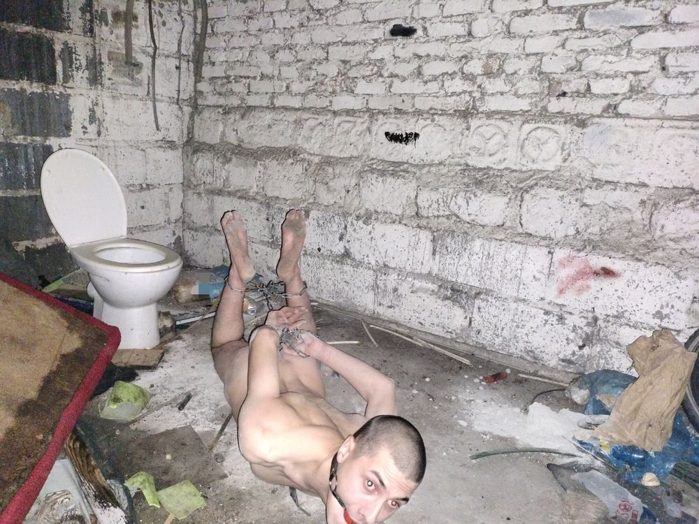 Young GAY slave in abandoned place 3 #15