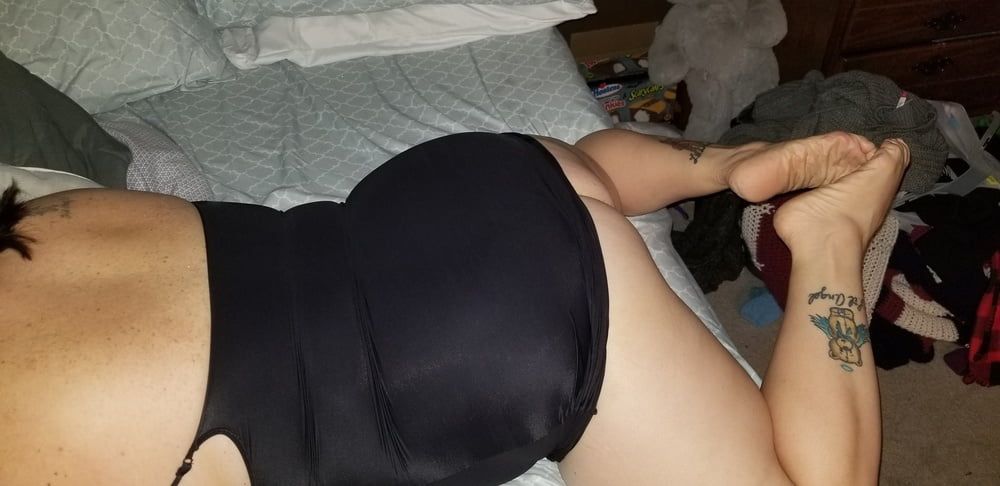 Sexy BBW Little Black Dress and Sold Pink Panties #17