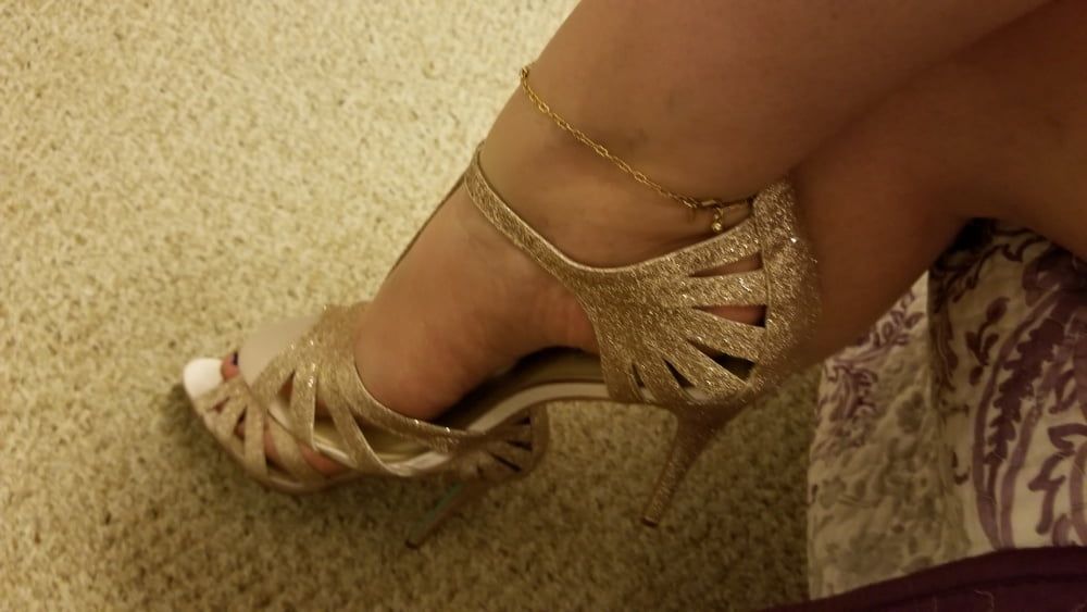 Playing in my shoe closet pretty feet heels flats milf  wife #60