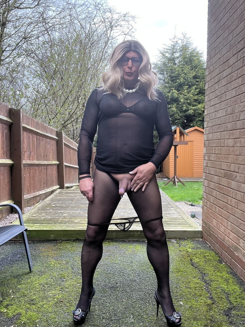 Amateur Crossdresser Kellycd2022 sexy milf in seamless hose #47