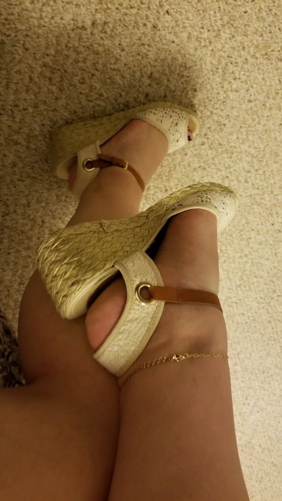 Playing in my shoe closet pretty feet heels flats milf  wife #42