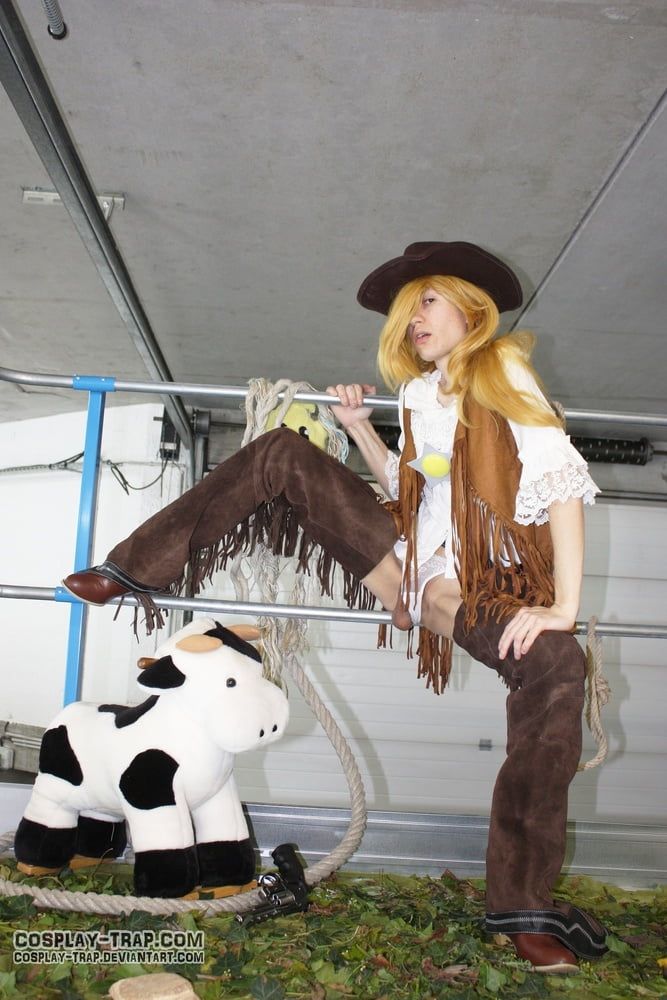 Crossdress cosplay chaps cowgirl Rosalina #4