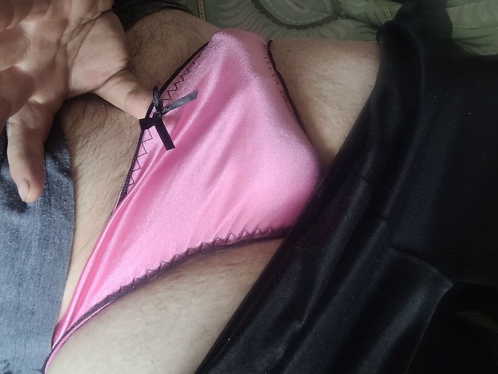 Little cock in panties- Exhibitionist Trucker 