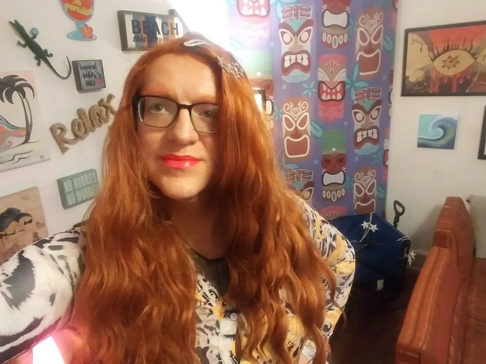 Redhead shemale trans masturbation cum cock  #5