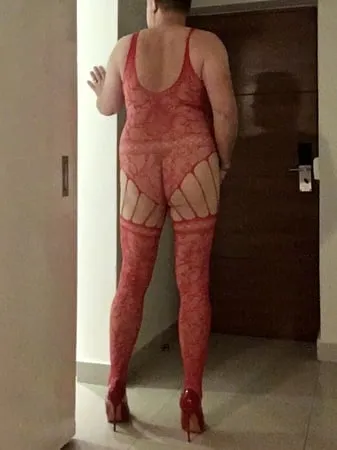 red bodystocking         