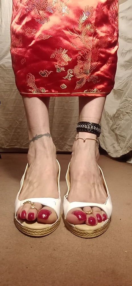 asian ts sexy feet in sandals, mules, high hells .  #6