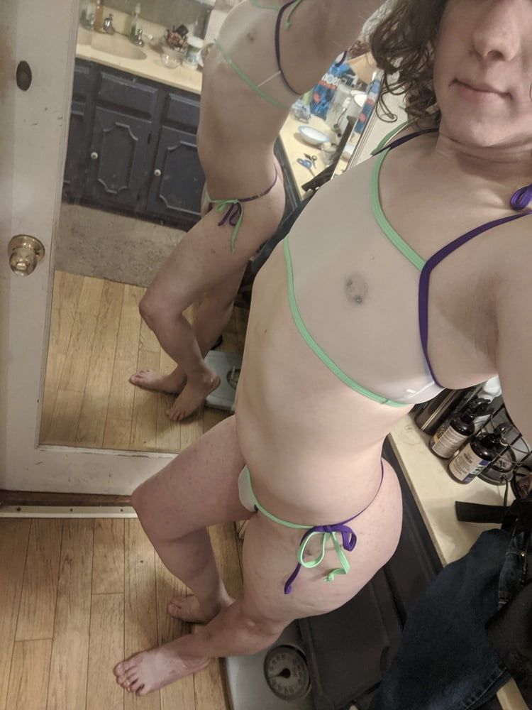 Transparent Thong Bikini Slut #7
