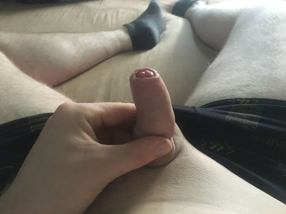 Shaved Dick With Cum Filled Balls Cockhead Foreskin Play #28