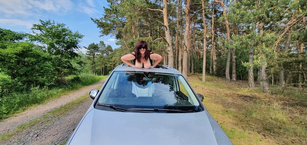 Beatiful busty bbw in germany car in czech wood :-) #10