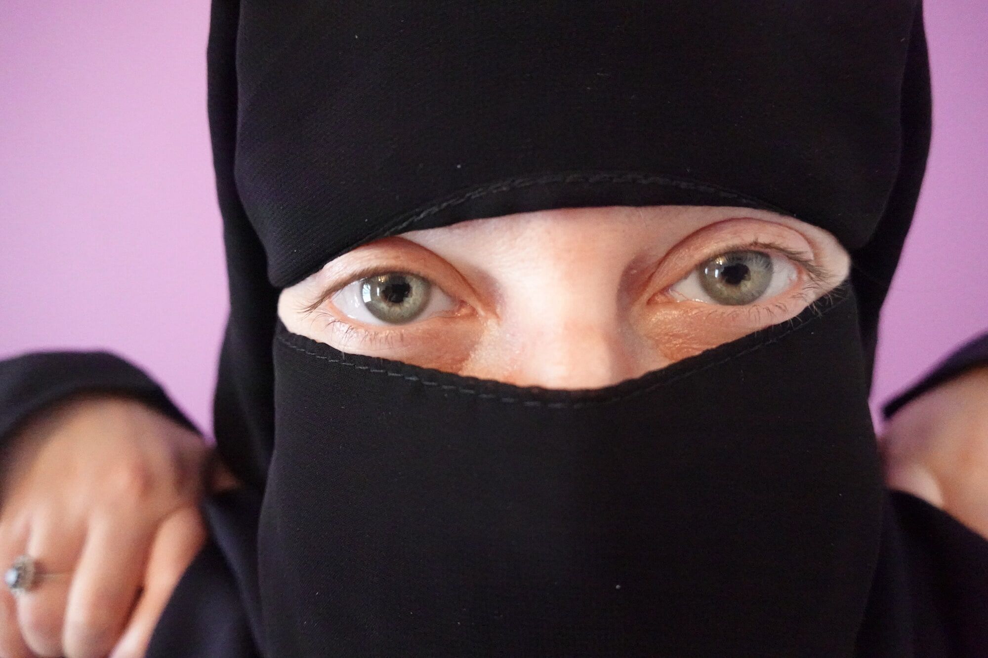 wife wearing Burqa with Niqab naked underneath #22