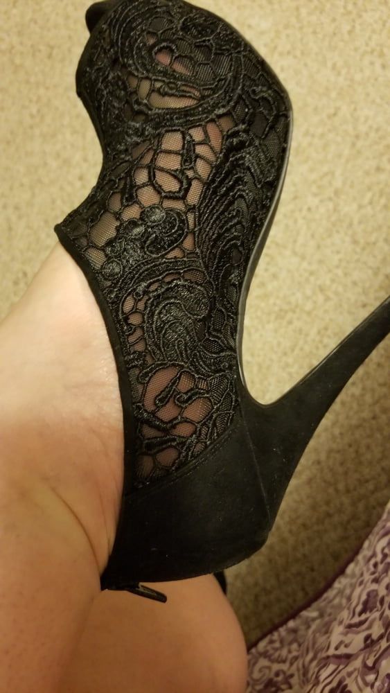 Playing in my shoe closet pretty feet heels flats milf  wife #6
