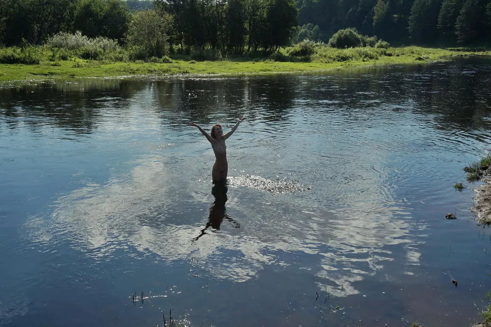 Playing in river #39