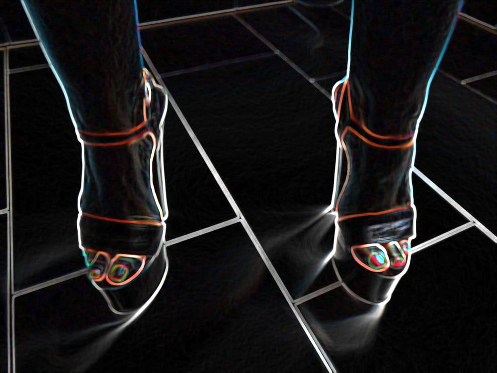 luminous contours of legs, heels and ass #14