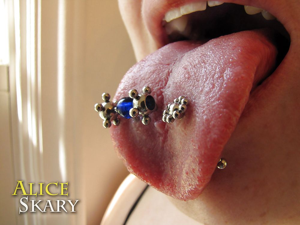 Tongue Fetish Oral Piercings