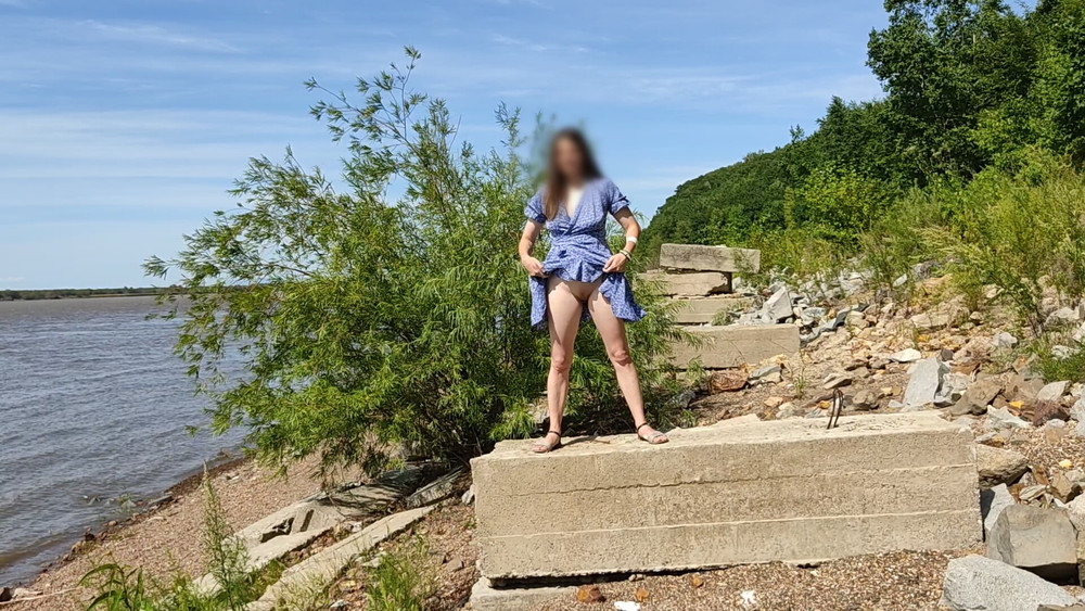 I went for a walk without panties #8