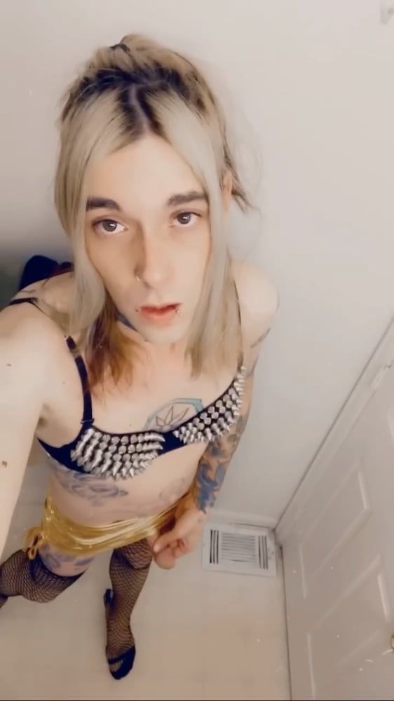 Sexy Gold Miniskirt Slut #59