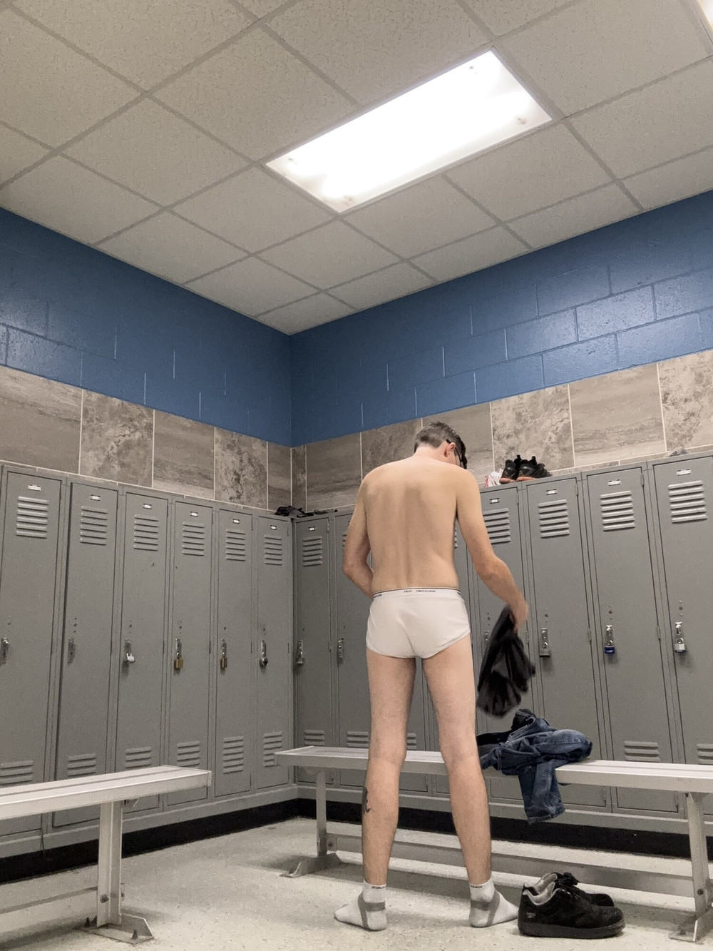 Locker room Tighty Whities at work #5