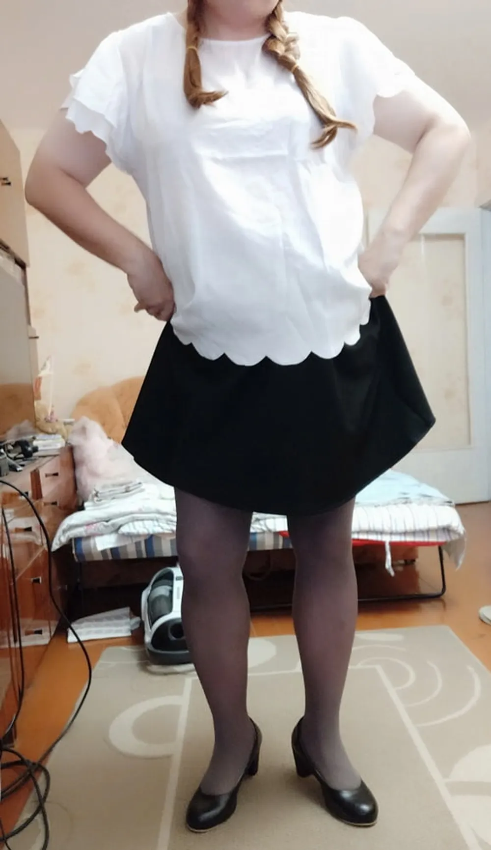 black skirt&amp;white blouse p.3 #5