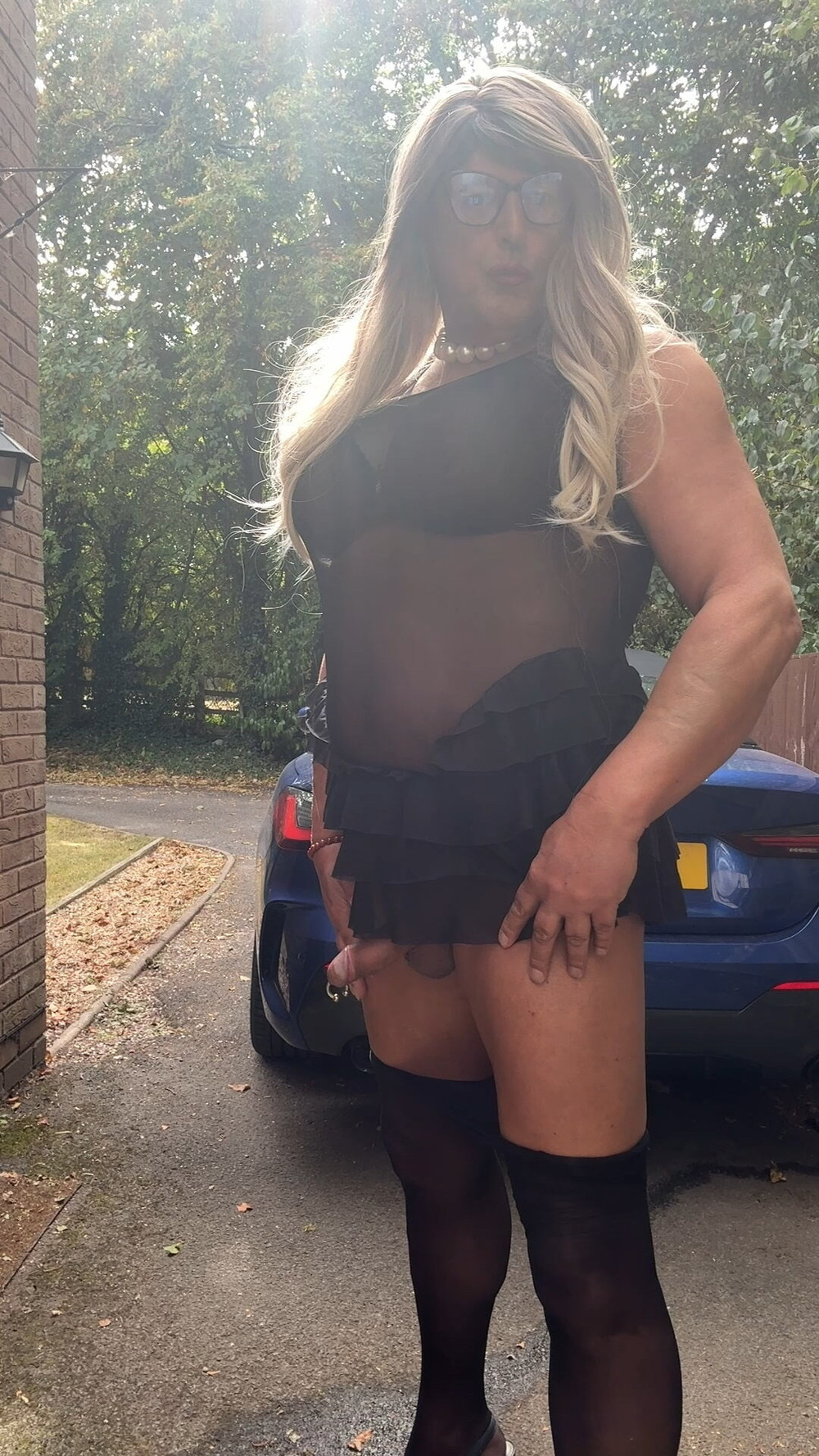 Sexy Crossdresser kellycd2022 in black seamless pantyhose  #56