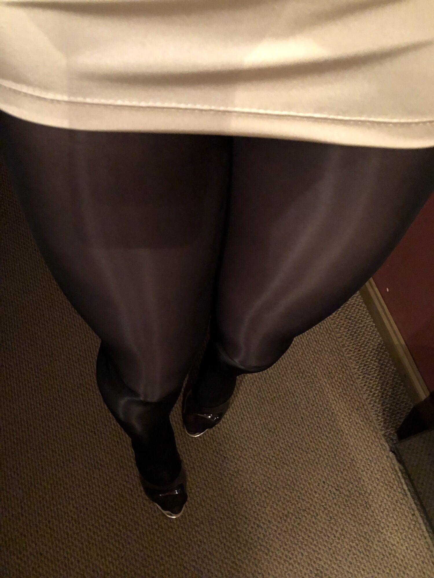 My hot legs in shiny pantyhose  #6