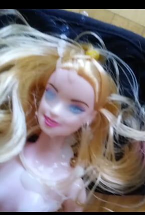 Barbie doll gets cum bath #15