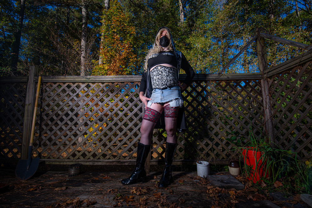 Jon Scarecrow short skirt corset photoshoot #4