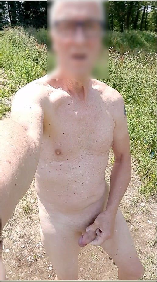 outdoor public naked exhibitionist edging sexshow cumshot #13