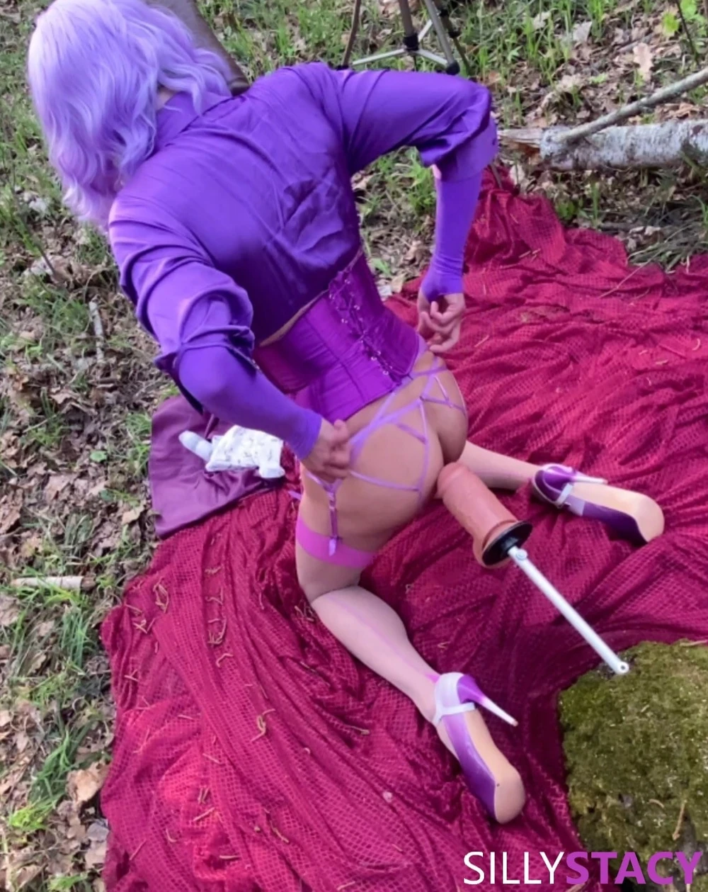 Hot sissy Malvina got lost in the forest #5