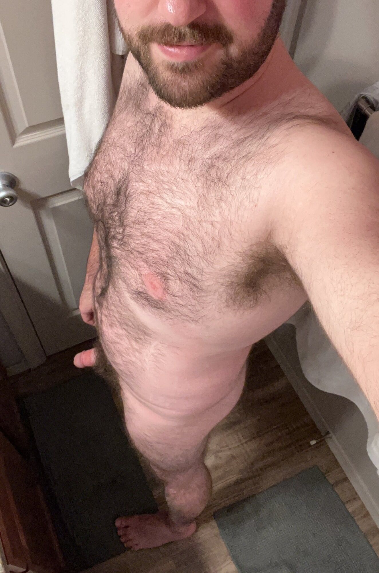 My hairy chest and soft cock