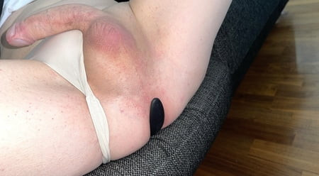 My cock in thong