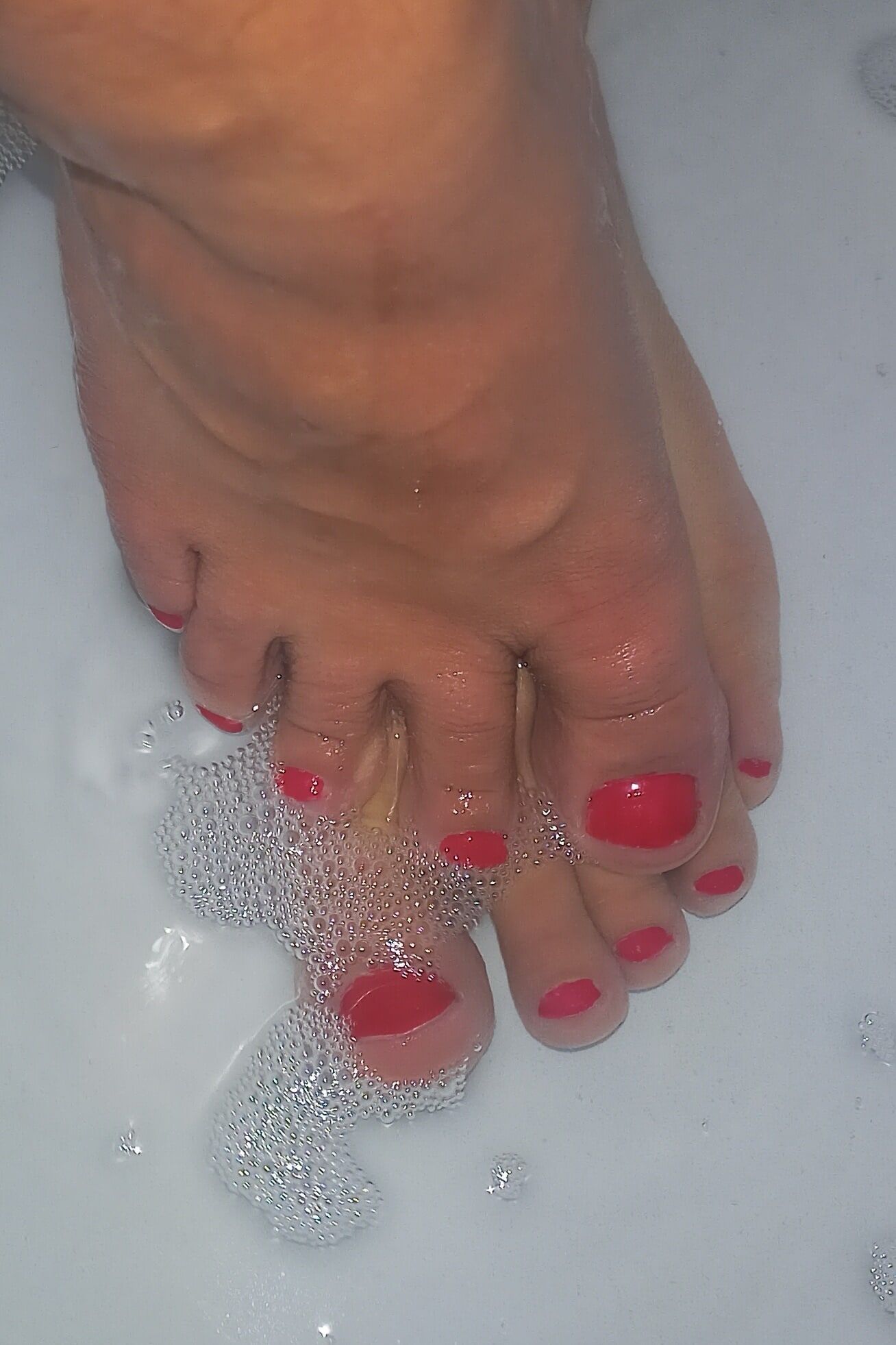 My sexy feet Red nails  #14