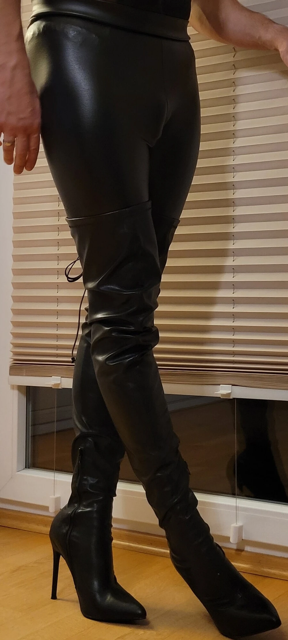 Me in Shiny Leggins and Overknee Boots  #2