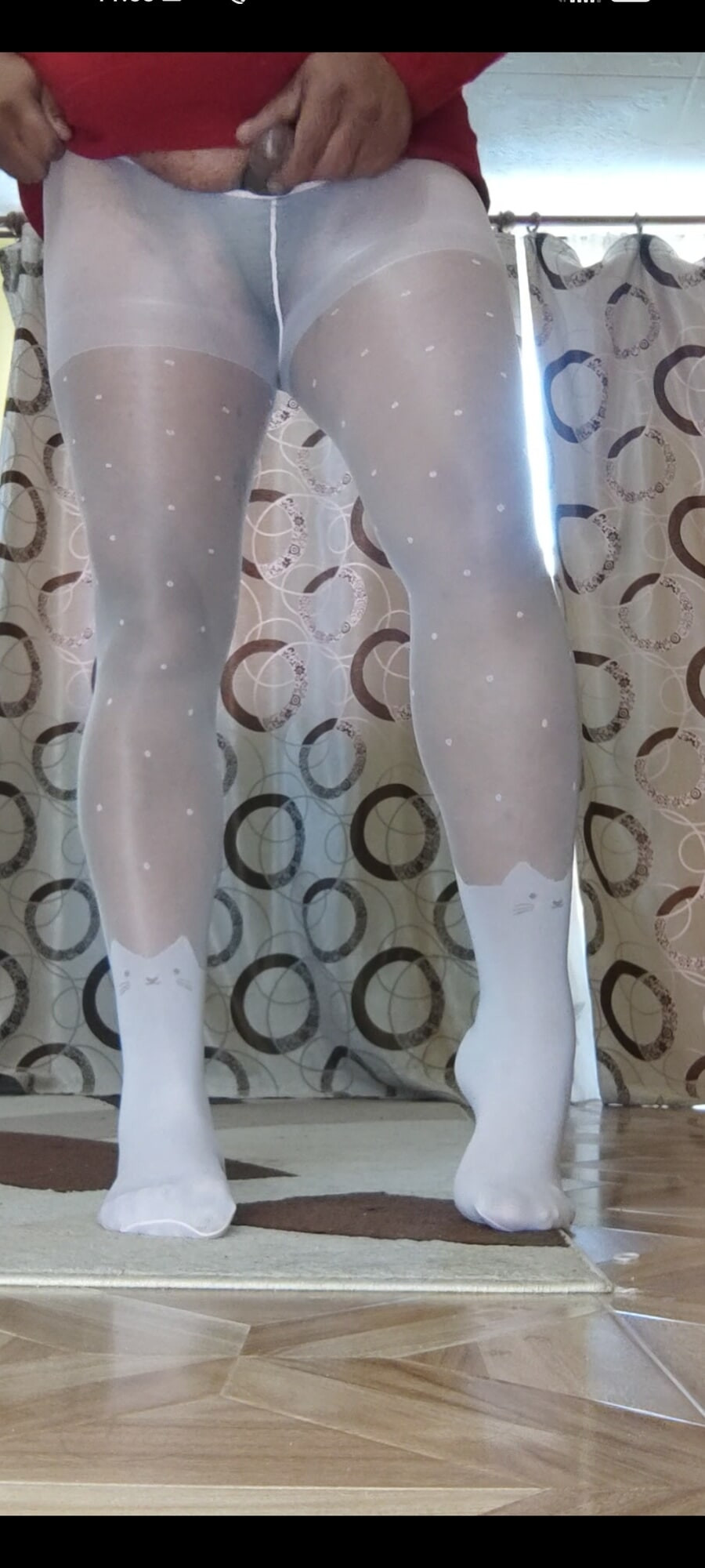 White pantyhose for teen #40