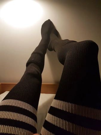 Black thigh high socks