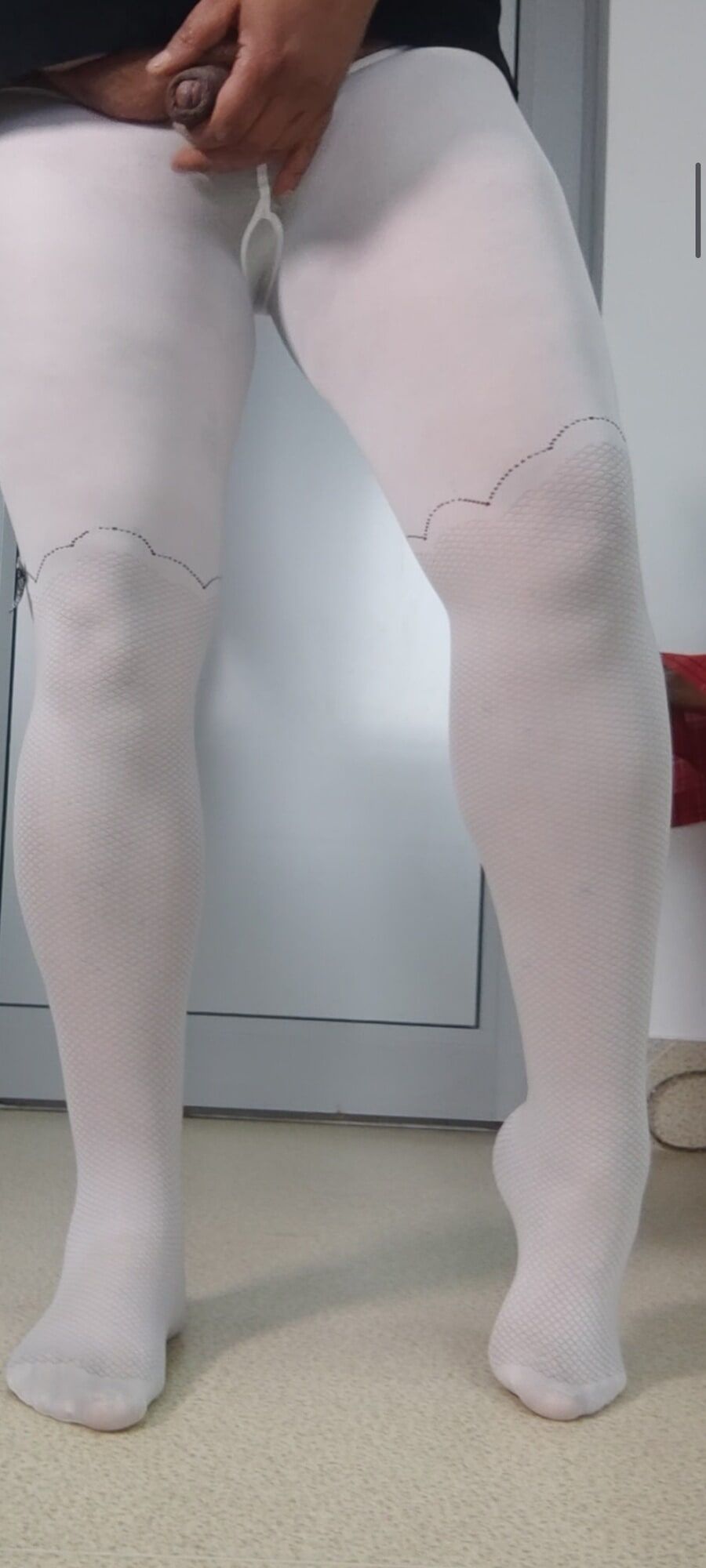 White pantyhose for teen is so sexy #38