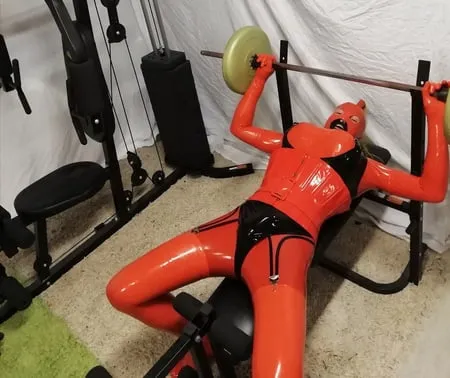 alison in rubber         