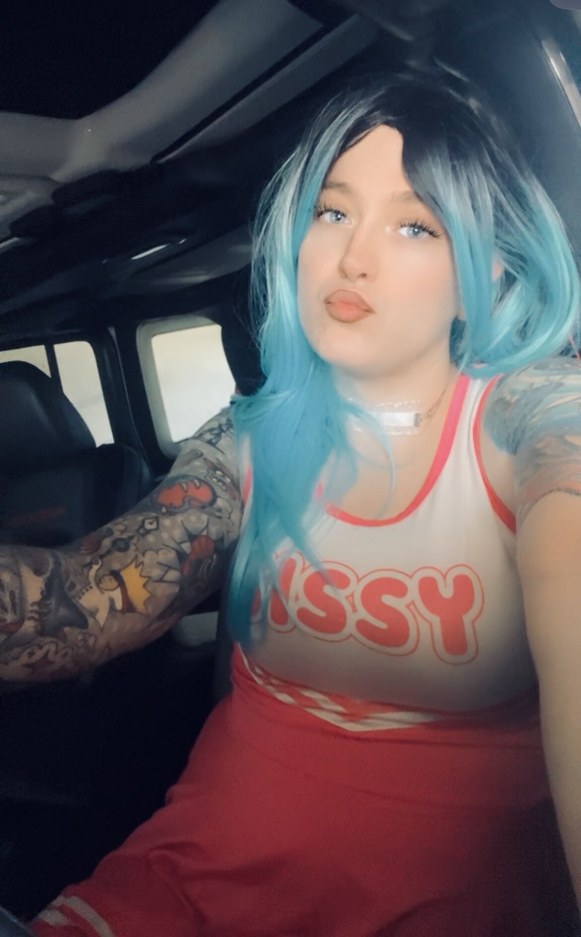 Sexy blue hair Femboy Deanna  #12
