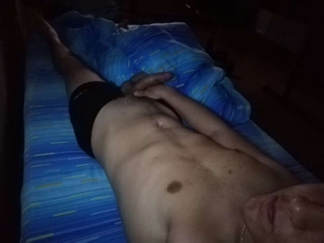 in bed alone